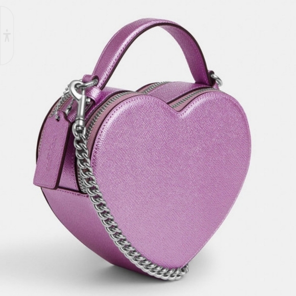 Pink Coach Heart Purse heart ππ - Picture 7 of 12